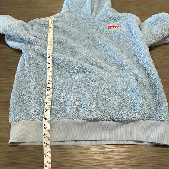 Levi’s Light Blue Sherpa Hoodie Size XL - Picture 13 of 13